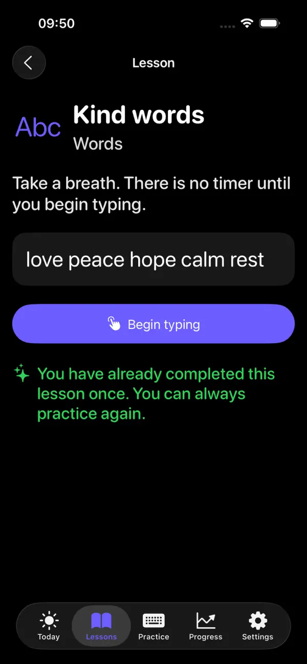 Gentle Typing Tutor