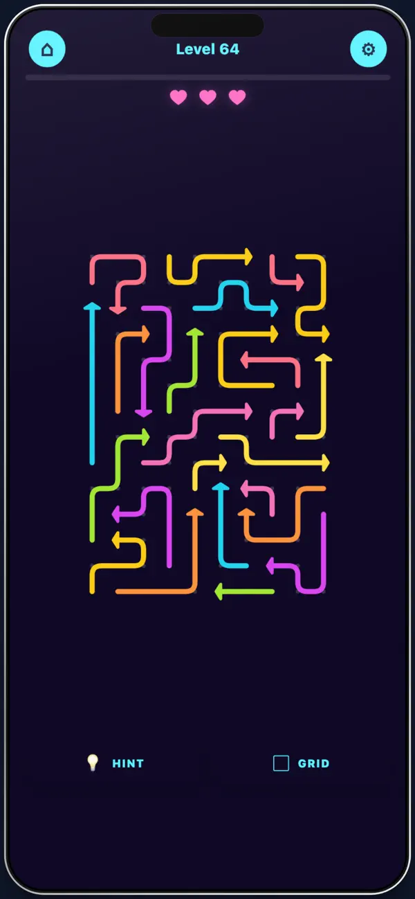 Neon Arrow Puzzle