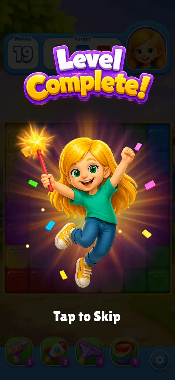 Poppix Cube Blast-Match Puzzle