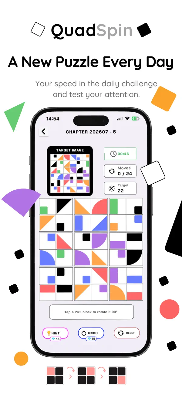 Block Rotate Puzzle - QuadSpin