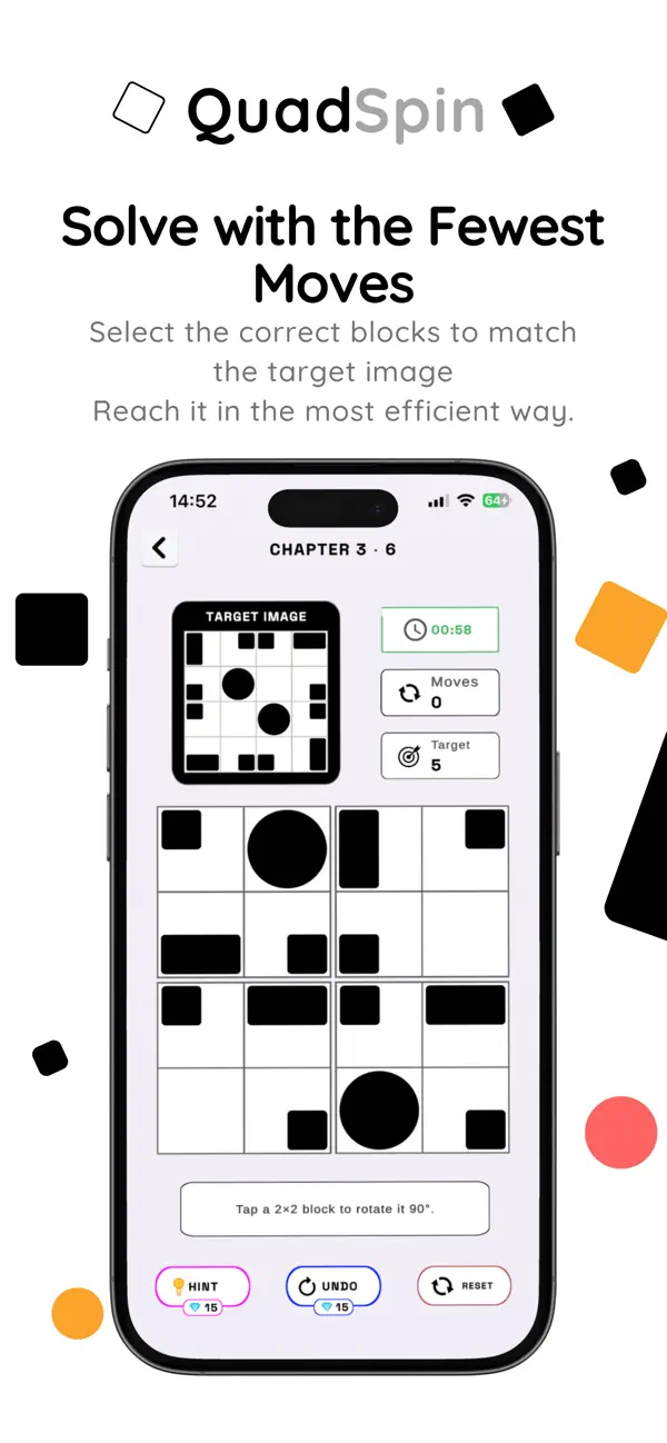 Block Rotate Puzzle - QuadSpin