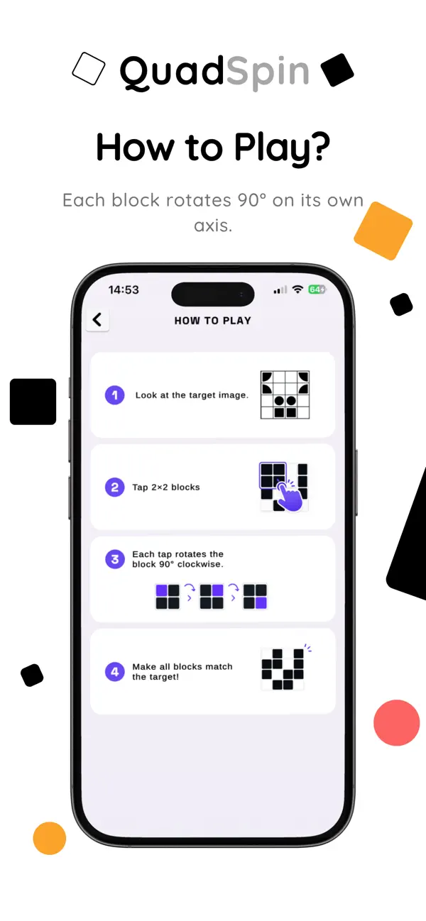 Block Rotate Puzzle - QuadSpin