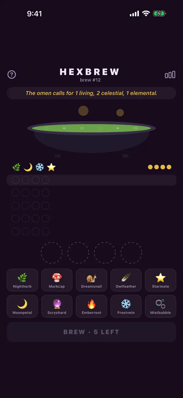 Hexbrew — Daily Potion Puzzle