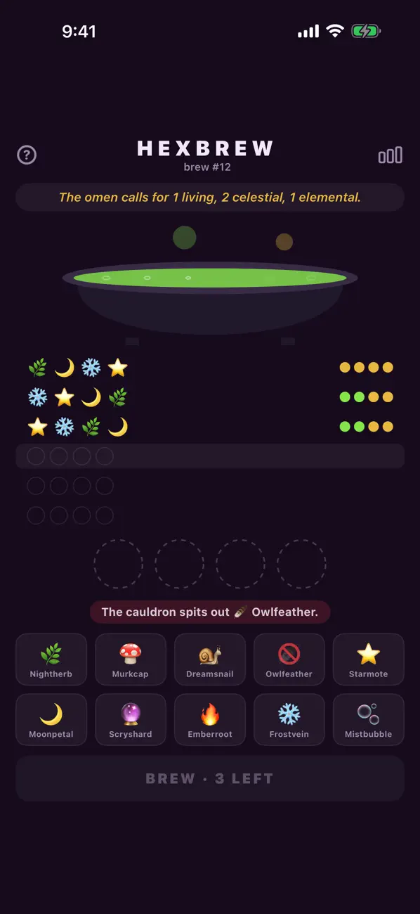 Hexbrew — Daily Potion Puzzle