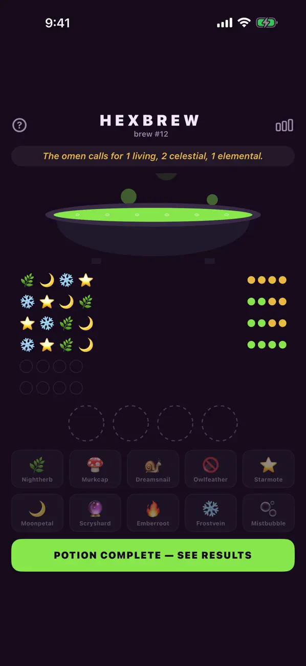 Hexbrew — Daily Potion Puzzle