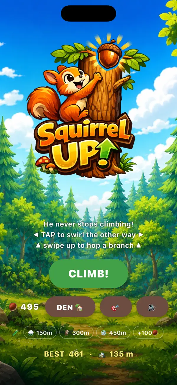 Squirrel Up! Endless Climber