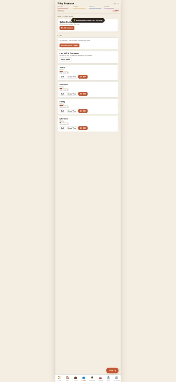 Wayfare: Life Simulator