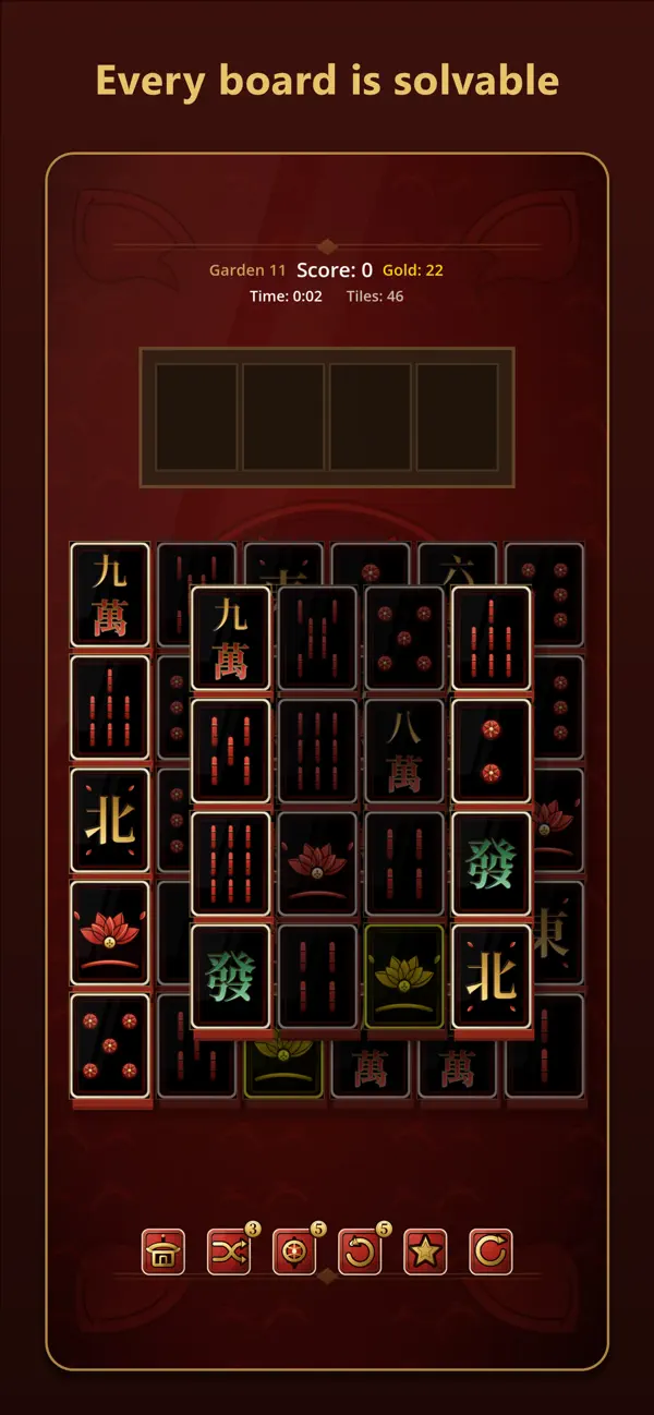 Mahjong Solitaire: Red Lotus