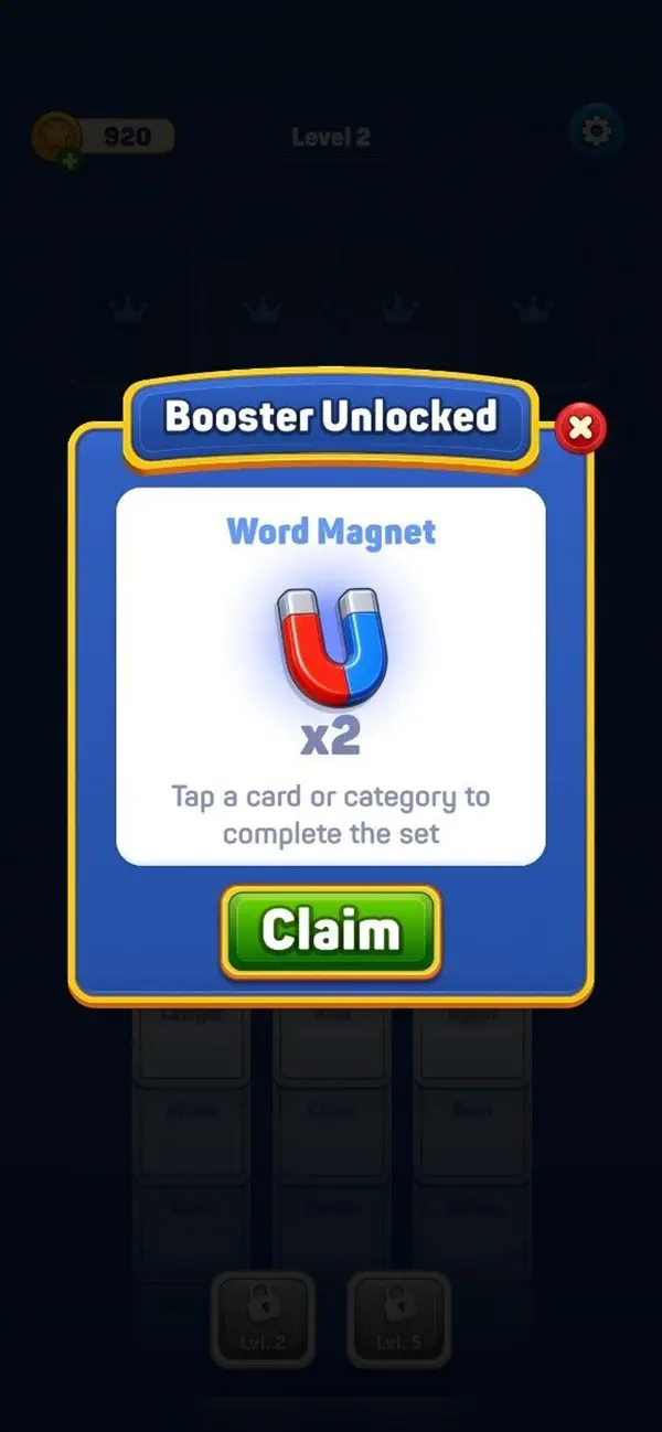 Word Treasury Auto Sort Puzzle