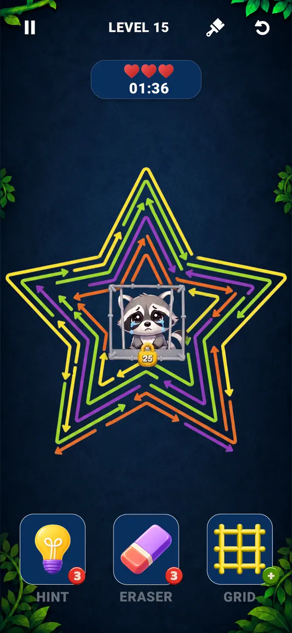 Maze Arrow Puzzle: Save Animal