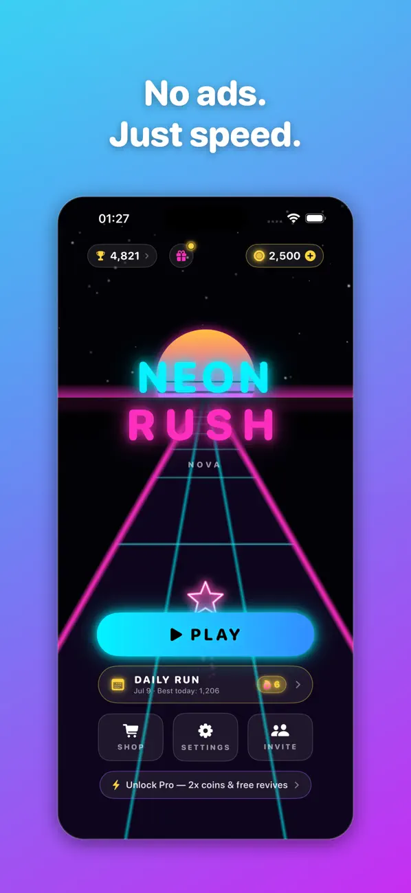 NeonRush: Endless Runner Dash