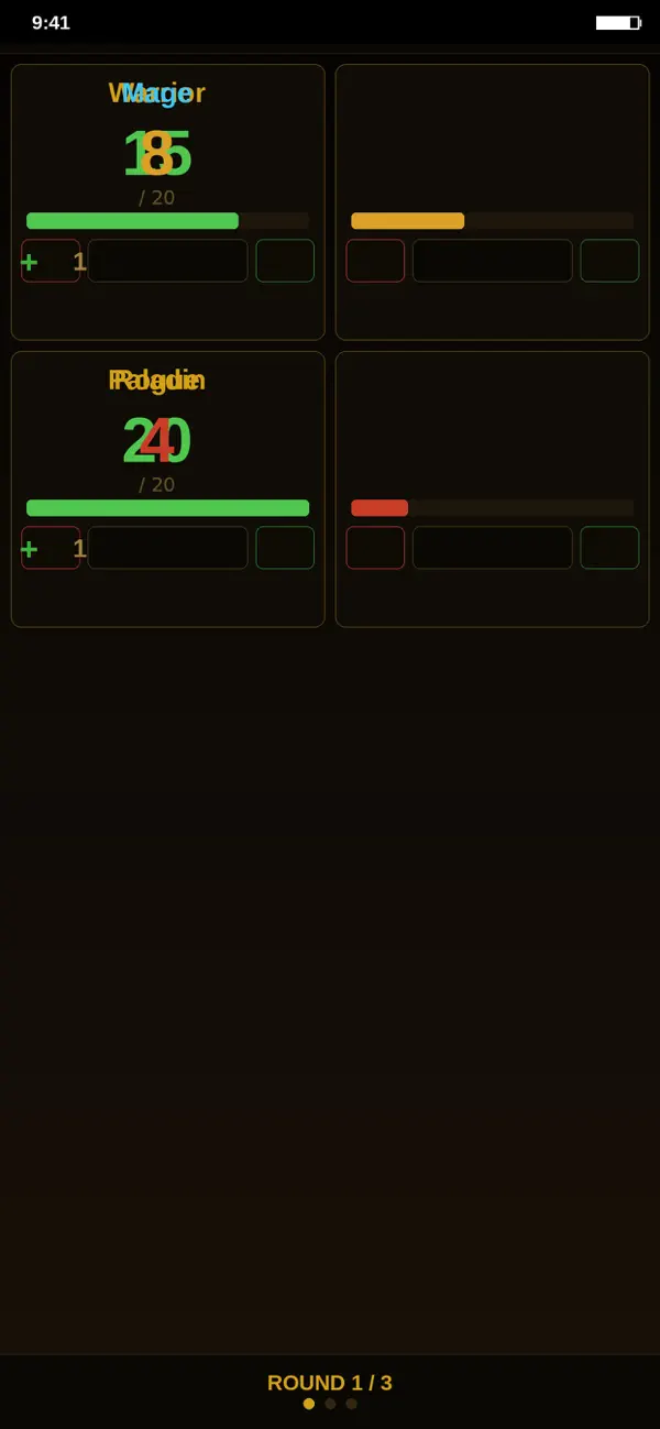 Hit Points Tracker