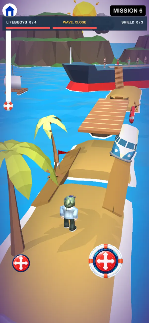 Escape Tsunami and Waves