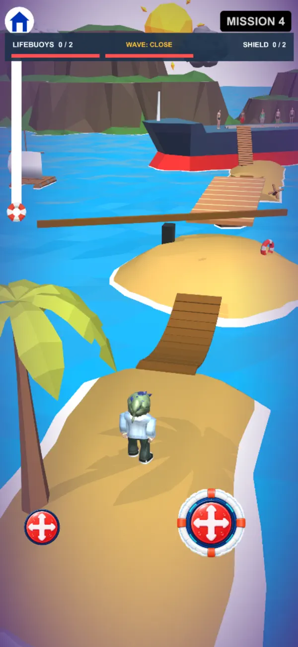 Escape Tsunami and Waves