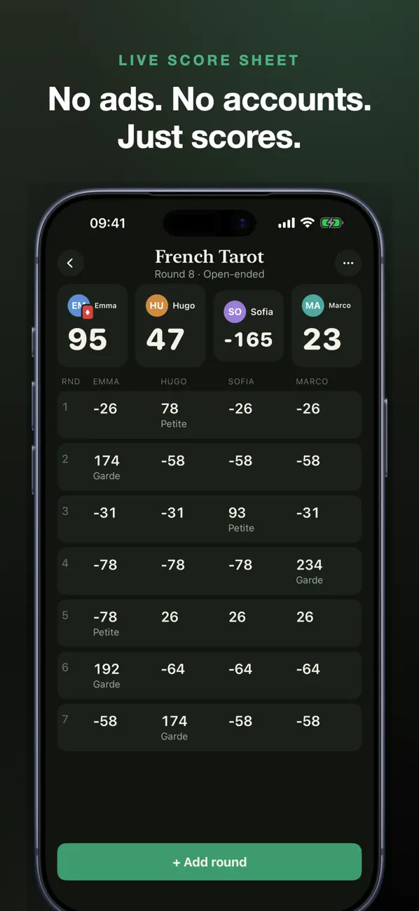 Puntia: Card Score Keeper