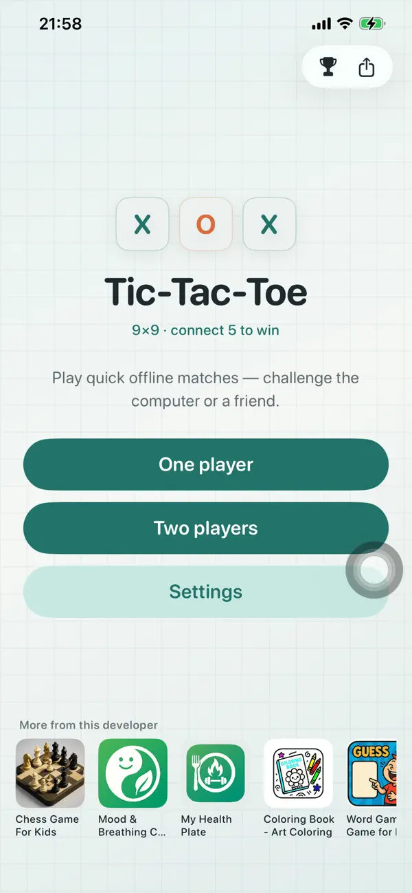 Connect Five Tic Tac Toe