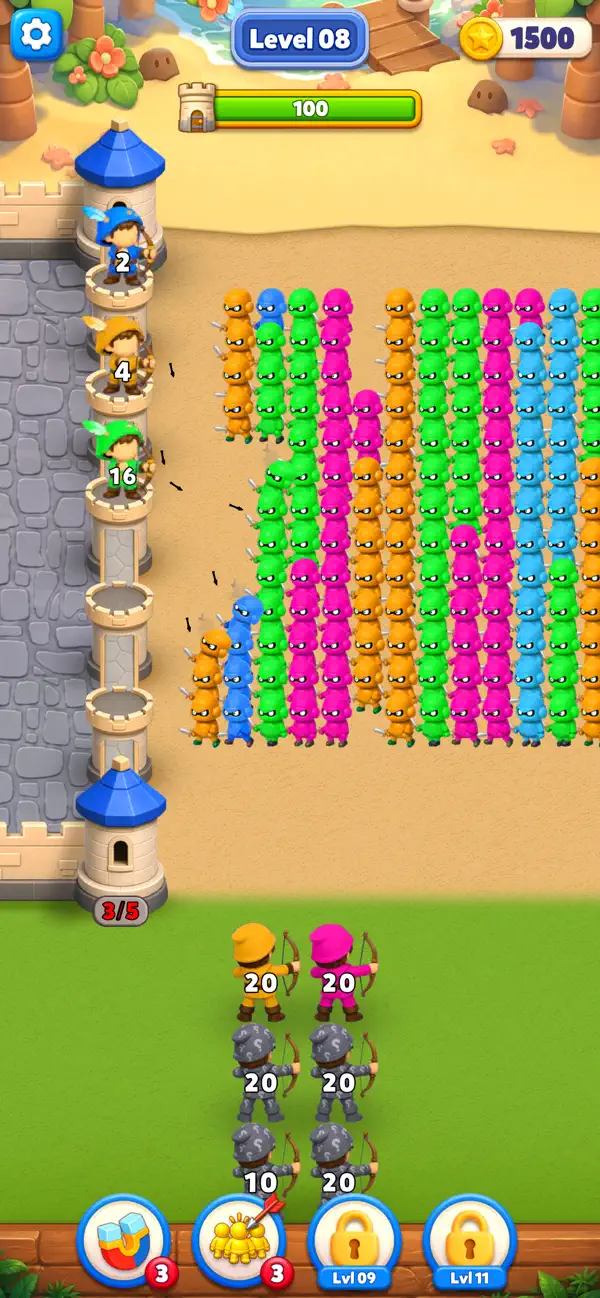 Arrow Rush: Castle defense